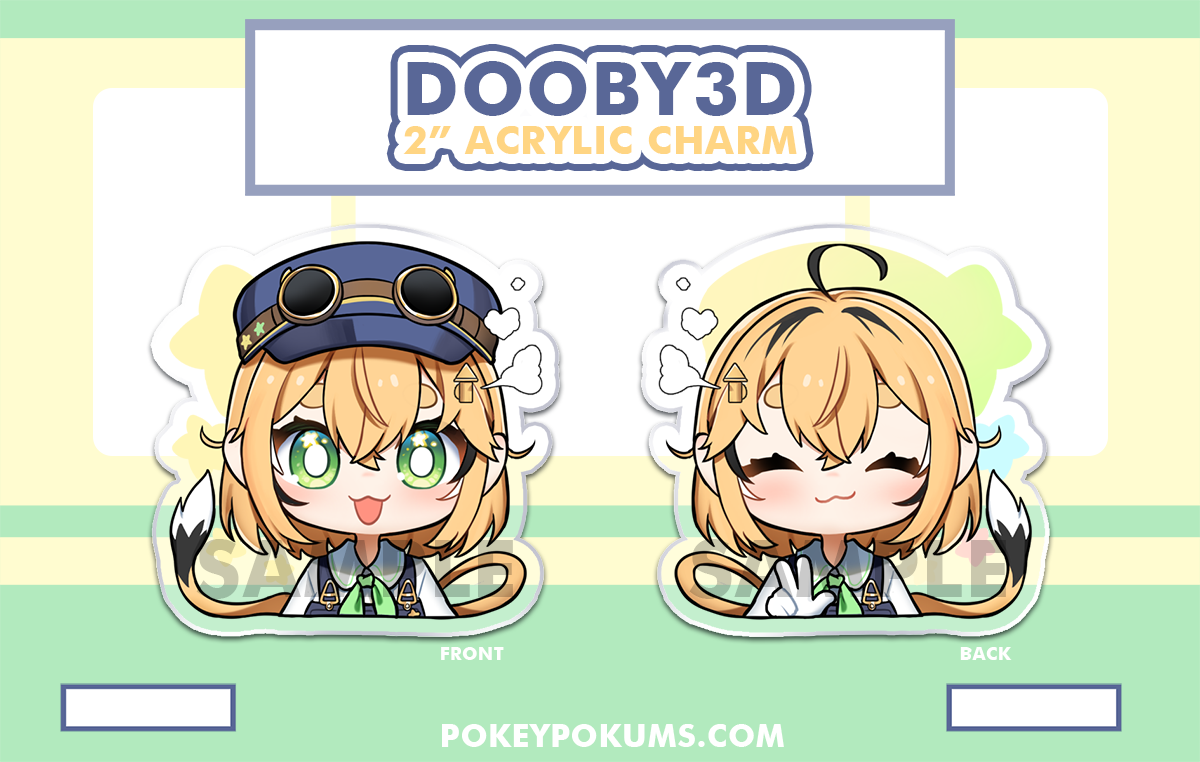 DOOBY3D - 2" Acrylic Charm