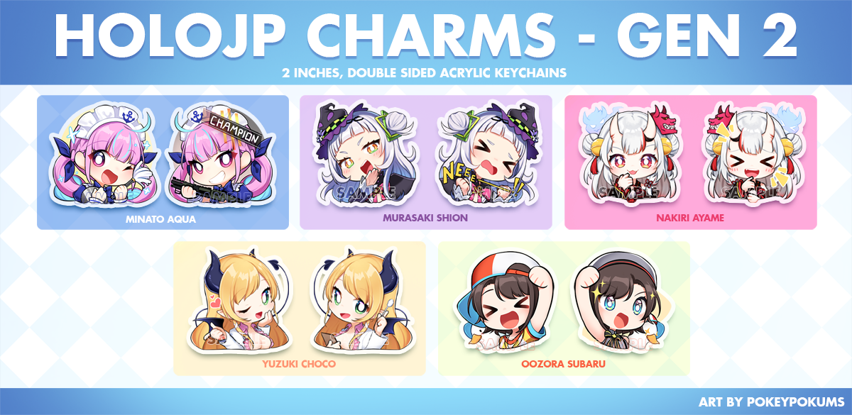 HOLOLIVE KEYCHAINS  - 2" Acrylic Charms