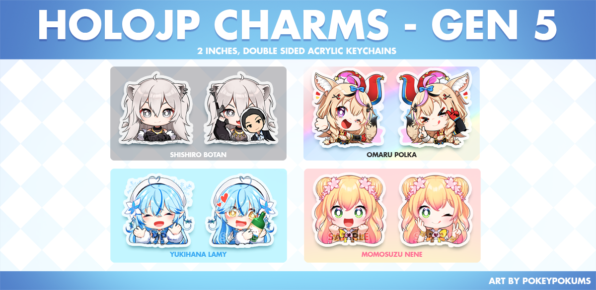 HOLOLIVE KEYCHAINS  - 2" Acrylic Charms