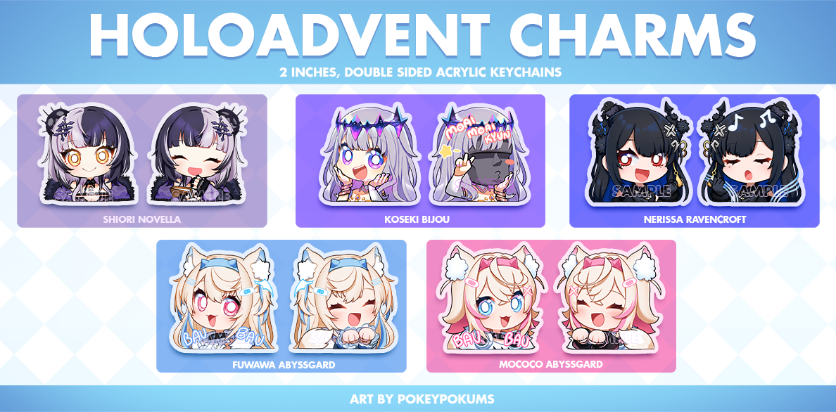 HOLOLIVE KEYCHAINS  - 2" Acrylic Charms