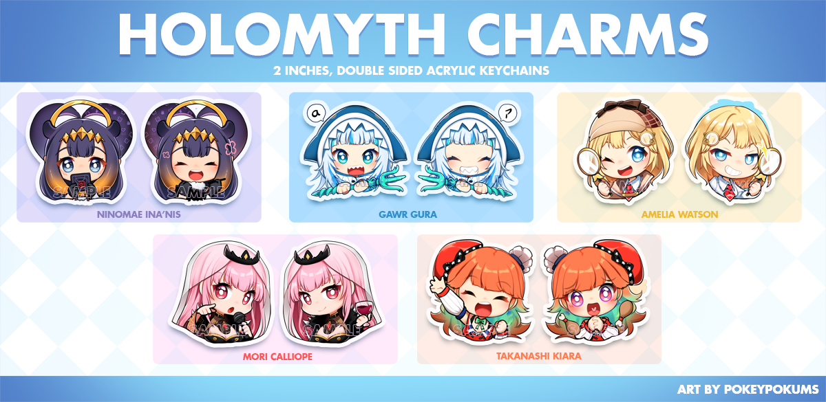 HOLOLIVE KEYCHAINS  - 2" Acrylic Charms