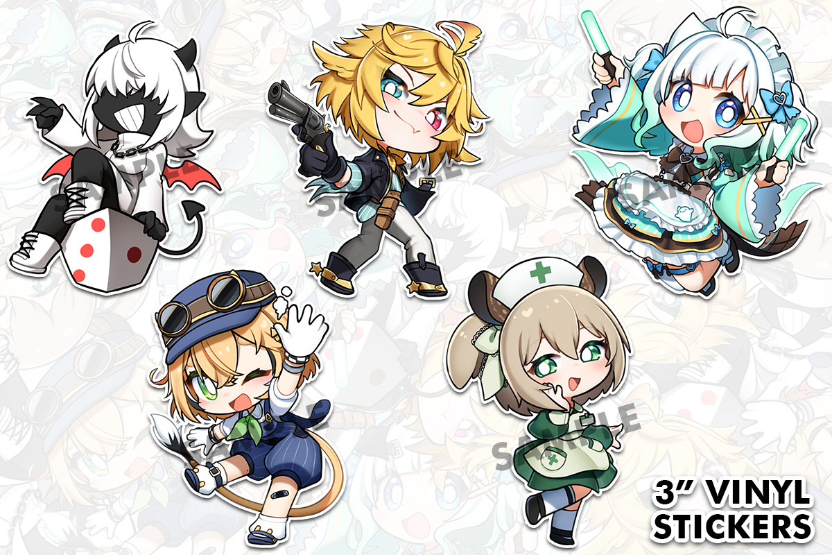 【 INDIE VTUBERS 】- 3" VINYL STICKERS (Fullbody)