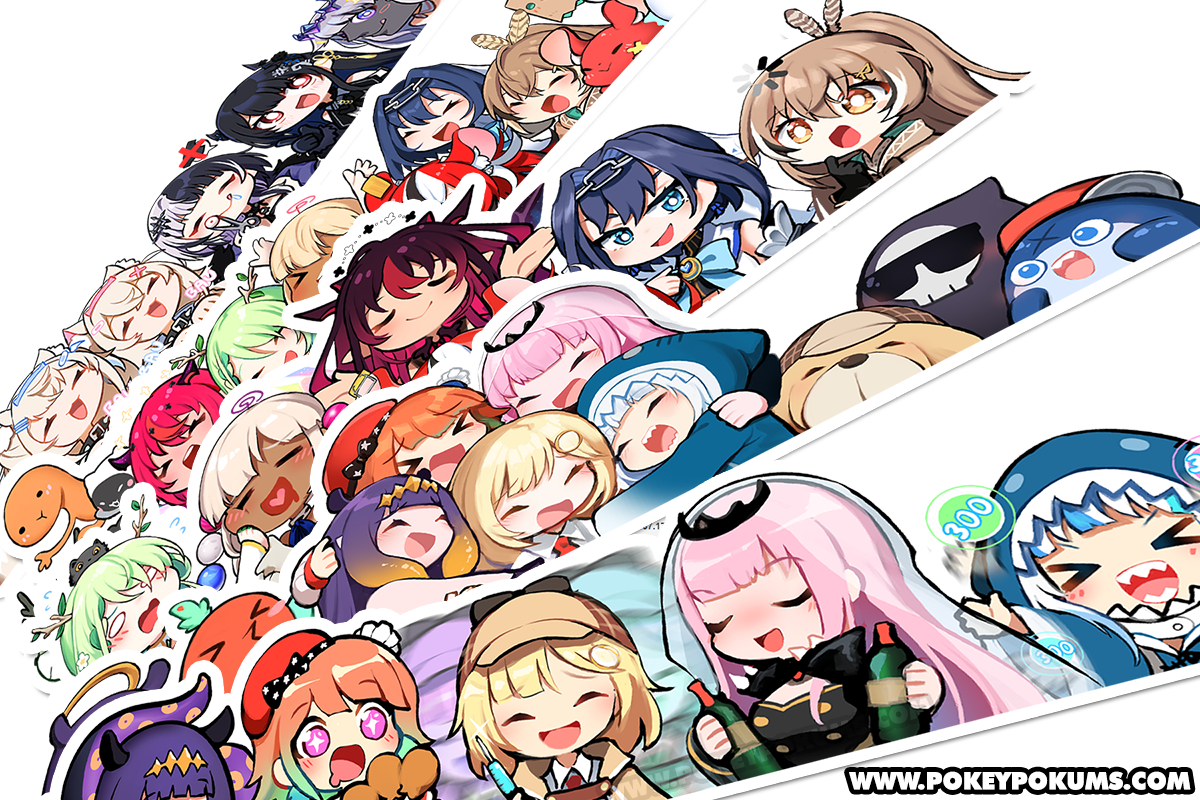 【 HOLOLIVE EN 】- 8-8.5" VINYL STICKERS / DECAL