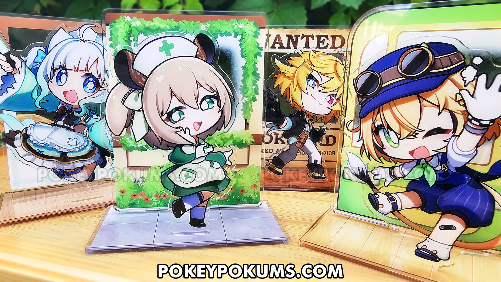 ACRYLIC DIORAMAS - Sava, Nimi, Dooby, Mint, and Doki