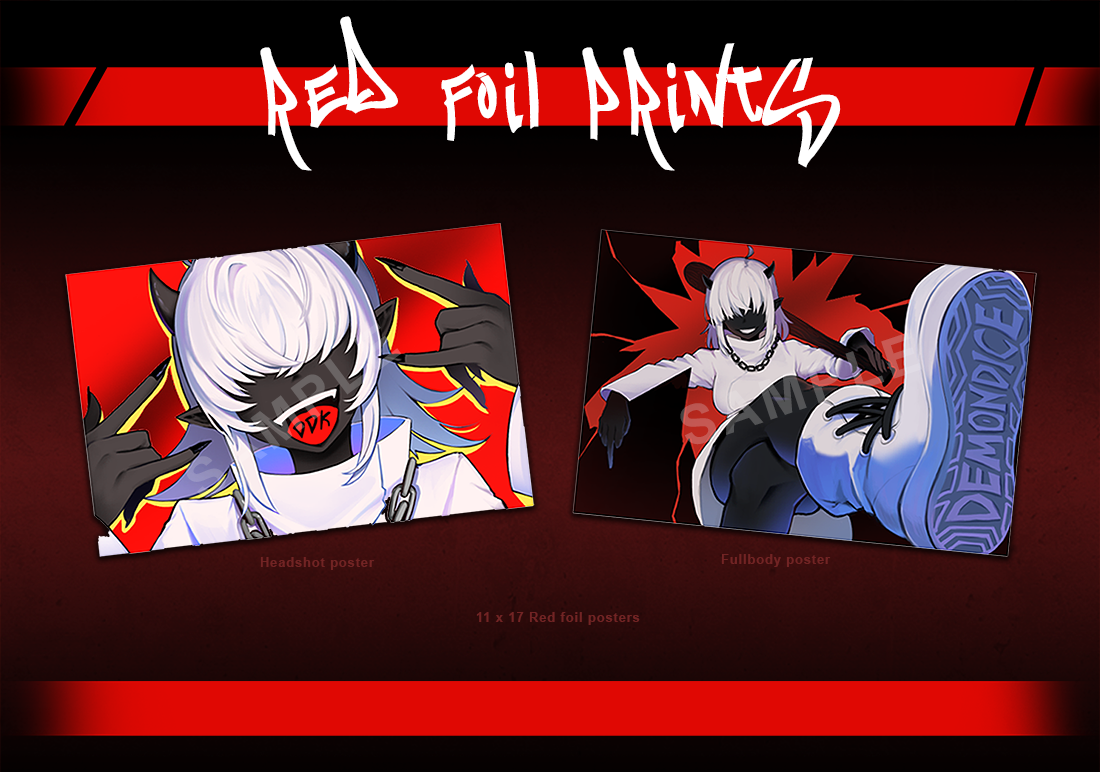 【 DEMONDICE 】- Red Foil Prints