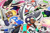 【 SPLATOON 3" VINYL STICKERS 】- Idols Attack!!