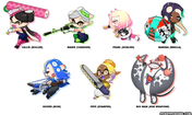 【 SPLATOON 3" VINYL STICKERS 】- Idols Attack!!