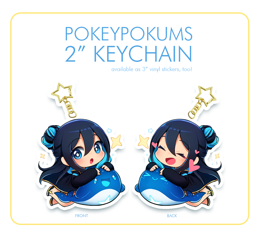 【 ORIGINAL 】- Pokey VTUBER 2" Acrylic Charm / 3" Vinyl Stickers